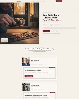 Secure — Certified Locksmith Landing Page Template
