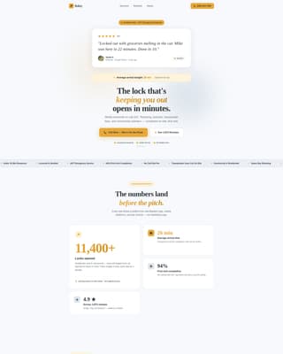 Locksmith Marketing Reviews Website Template