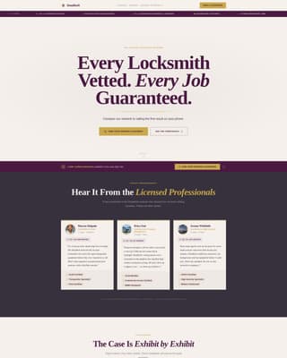 Locksmith Marketing Specialist Professional Website Template