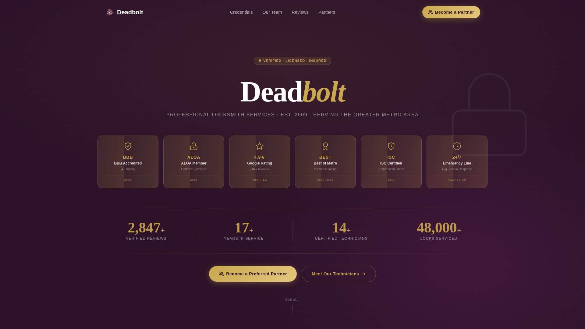 Vault — Licensed Security Services Landing Page Template