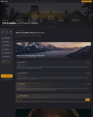 Log Home Builder Business Reviews Website Template