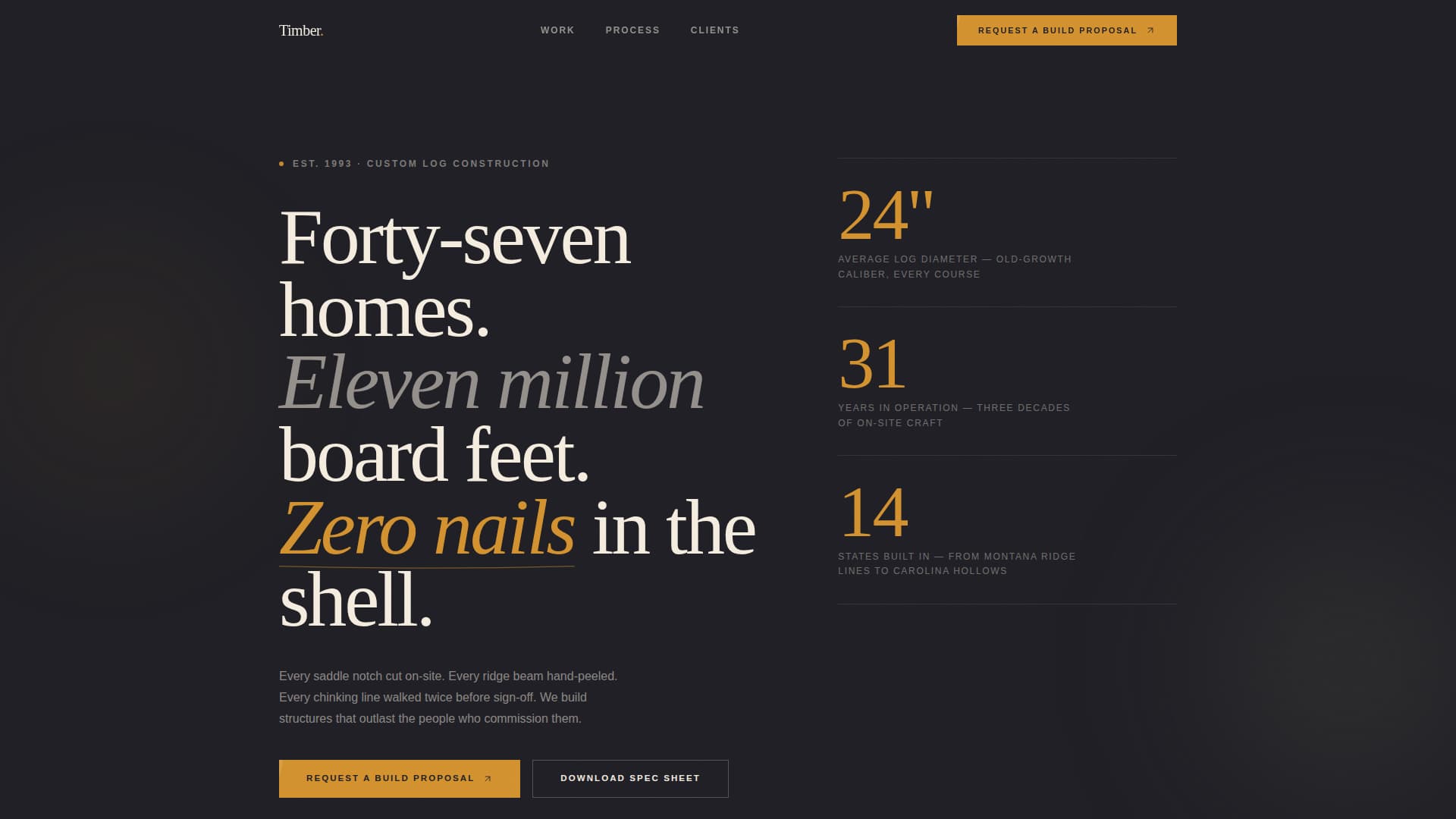 Log Home Builder Business Reviews Website Template
