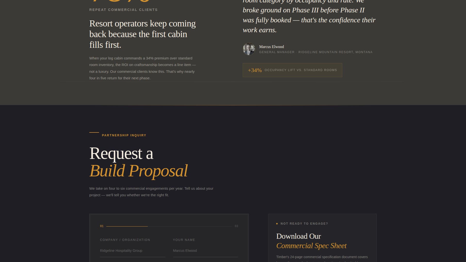 Log Home Builder Business Reviews Website Template