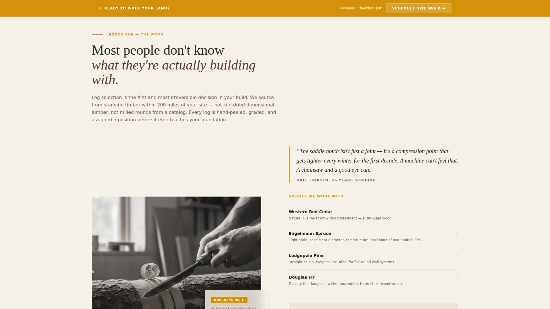 Log Home Builder Business Specialist Reviews Website Template