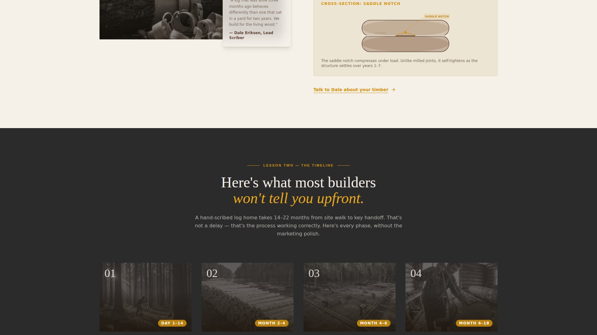 Log Home Builder Business Specialist Reviews Website Template