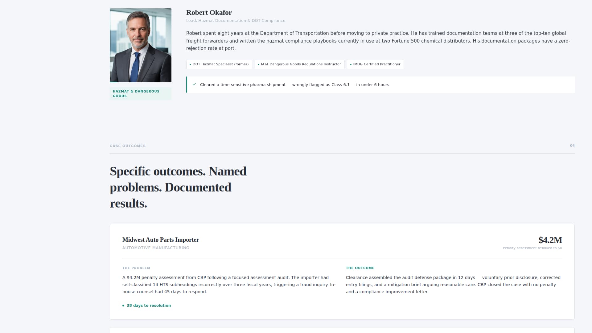 Logistics Consulting Specialist Booking Website Template
