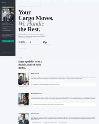 Logistics Consulting Specialist Booking Website Template