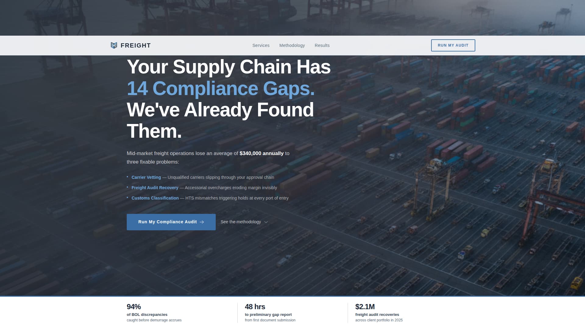 Logistics Consulting Booking Website Template