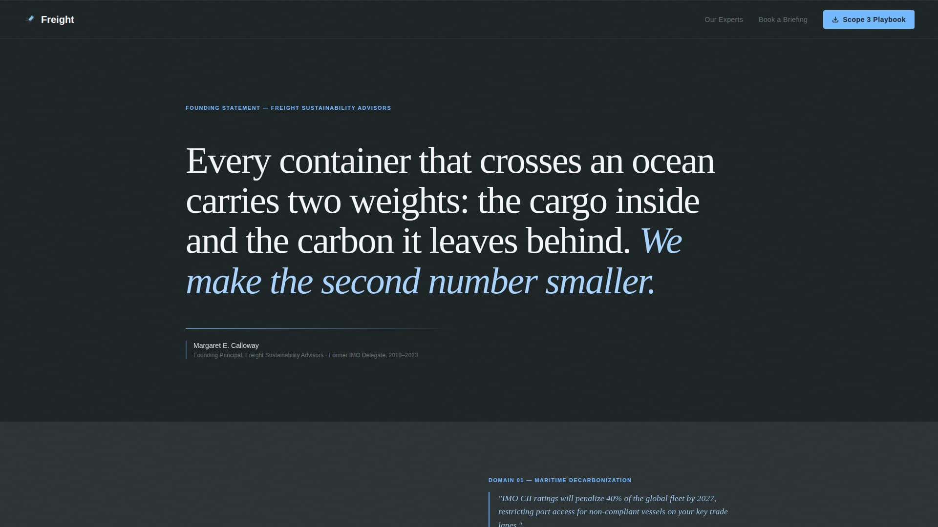 Logistics Consulting Portfolio Website Template