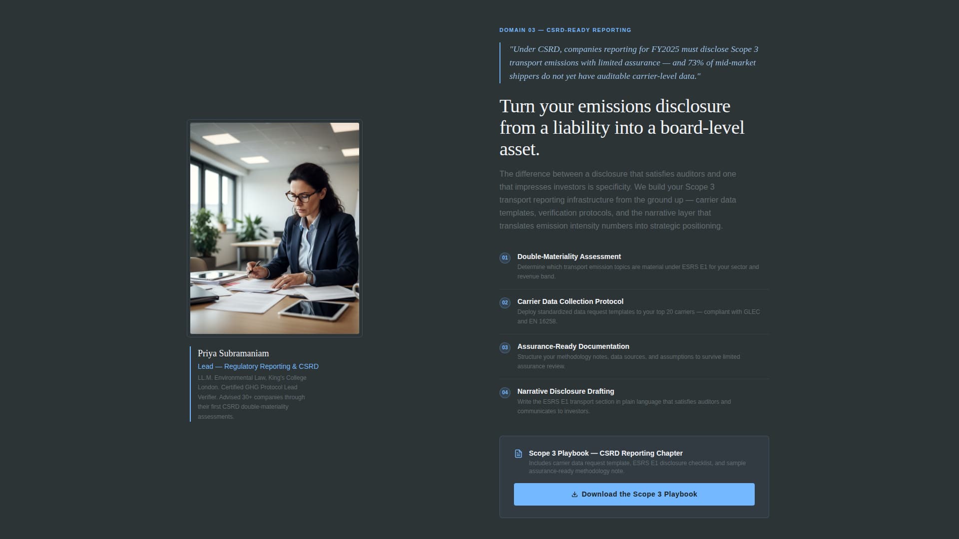 Logistics Consulting Portfolio Website Template