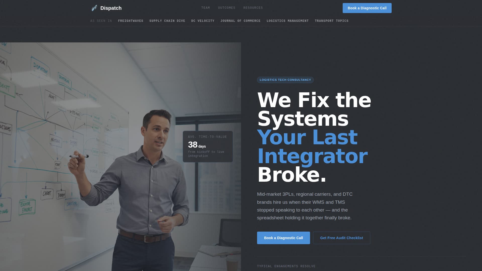 Logistics Consulting Advanced Booking Website Template