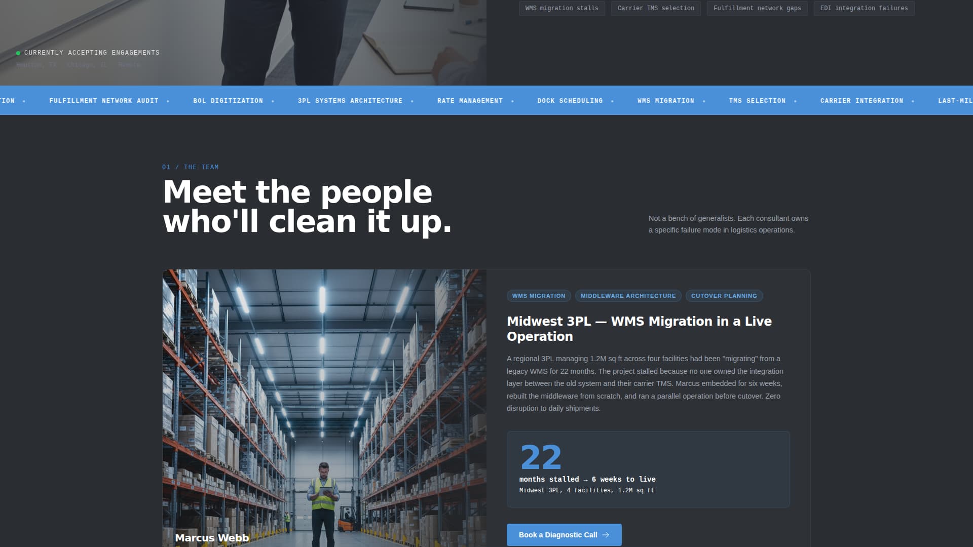 Logistics Consulting Advanced Booking Website Template