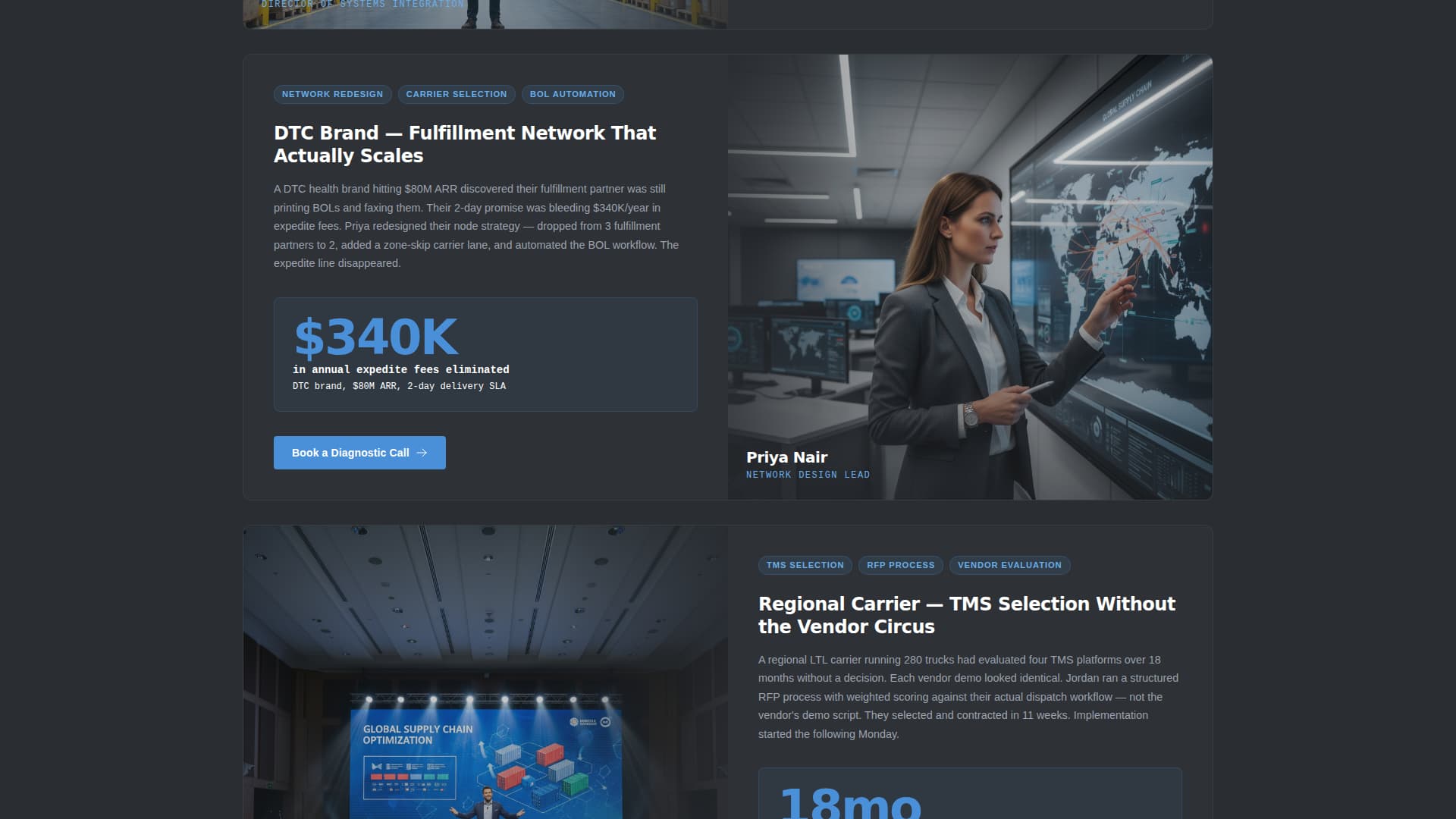 Logistics Consulting Advanced Booking Website Template