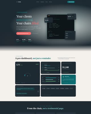 Notify - Powerful Salon Landing Page Template