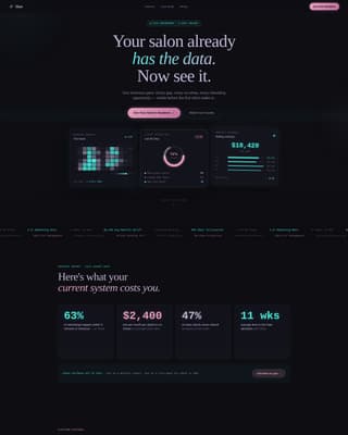 Slate - Intelligent Salon Landing Page Template