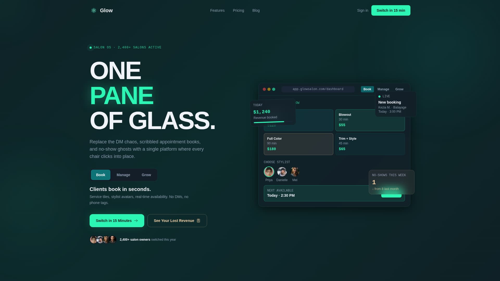 Beauty & Salon Software & SaaS Booking Website Template