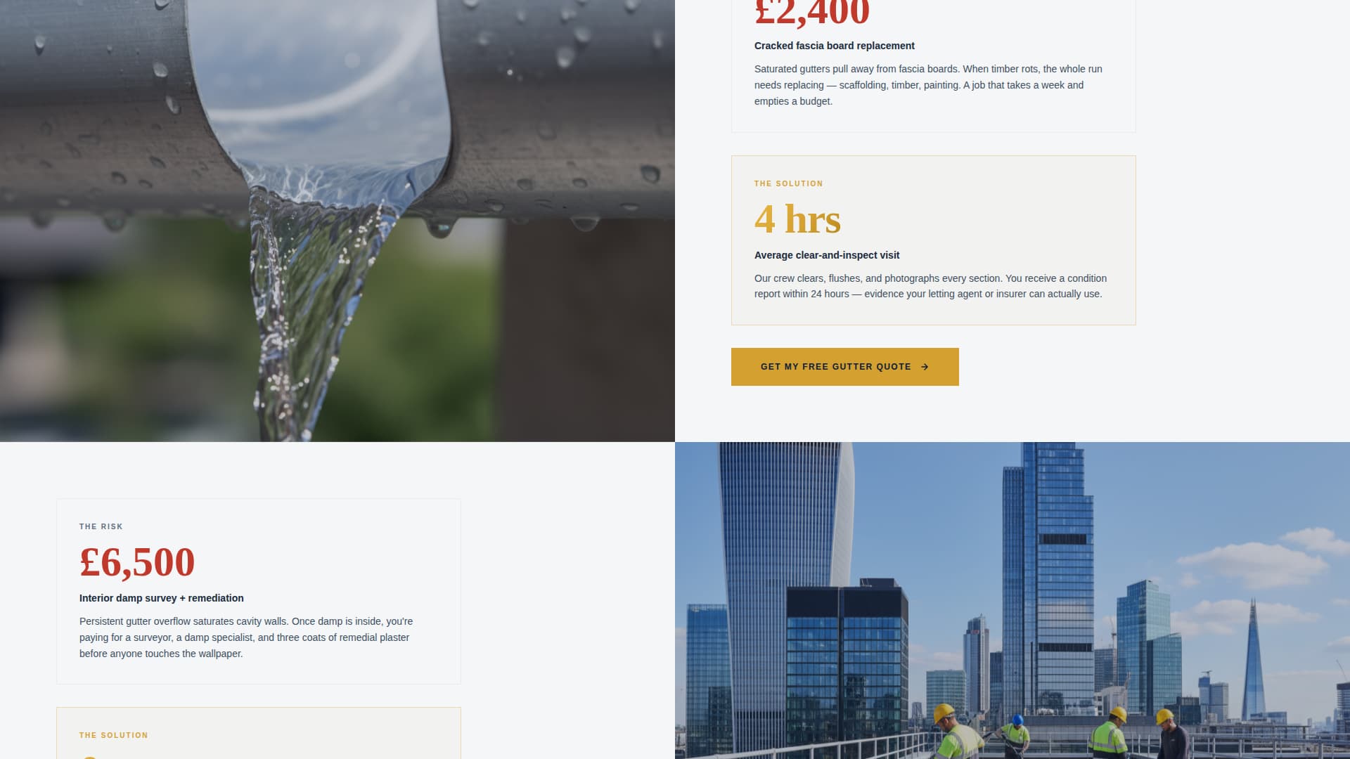 Gutterclear - Authoritative London Services Landing Page Template