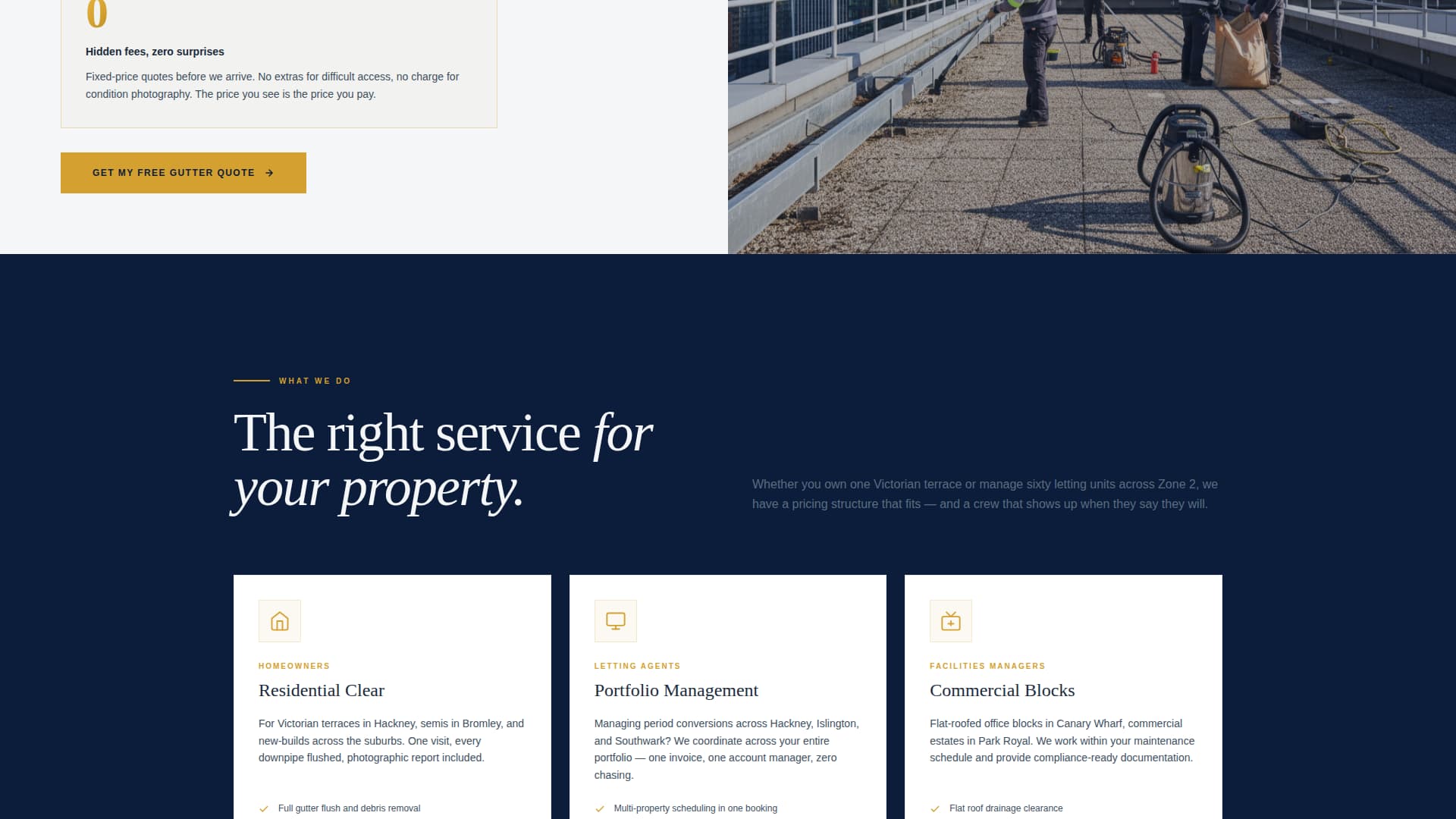 Gutterclear - Authoritative London Services Landing Page Template