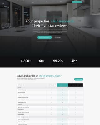 Gleam - Spotless Cleaning Landing Page Template