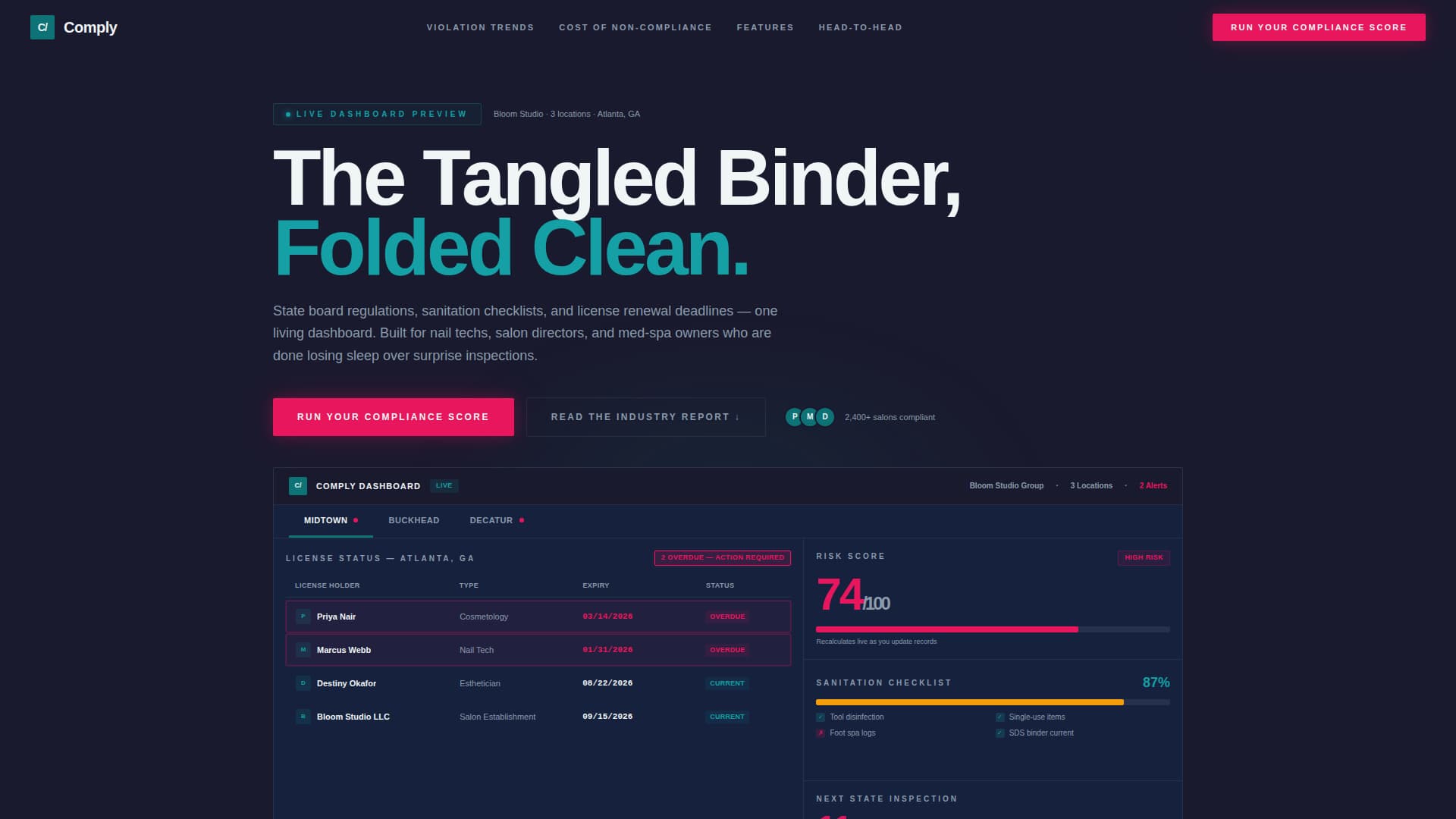 Beauty & Salon Software & SaaS Reviews Website Template