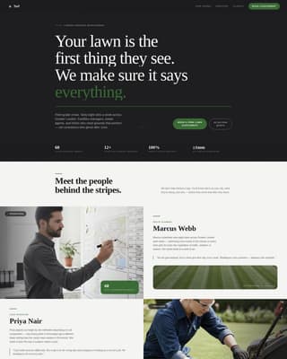 Turf - Precision Lawn Landing Page Template