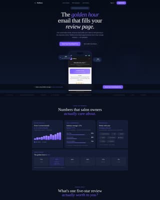 Reflect - Powerful Salon Landing Page Template
