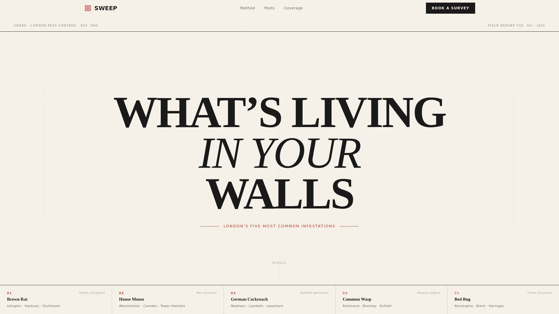 Sweep - Authoritative Pestcontrol Landing Page Template