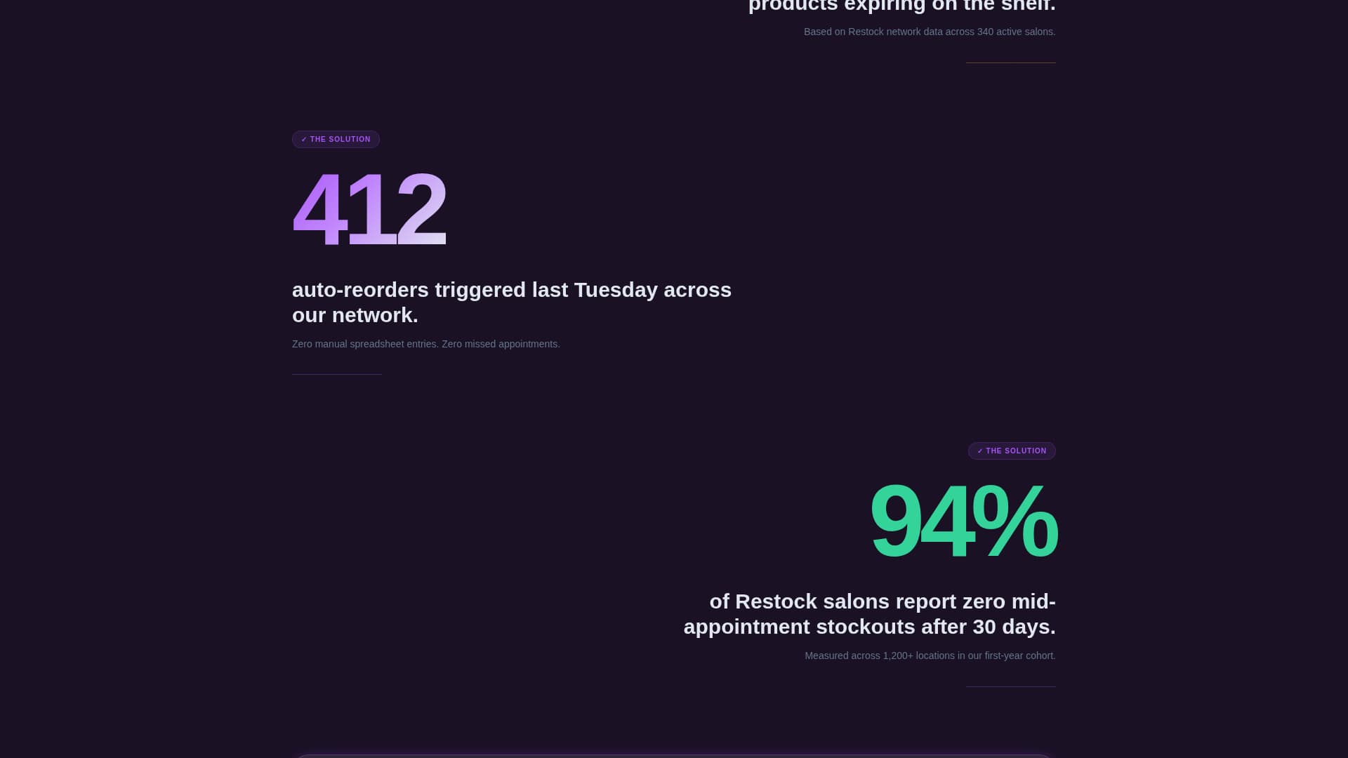 Restock - Precision Salon Landing Page Template