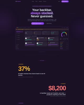 Restock - Precision Salon Landing Page Template