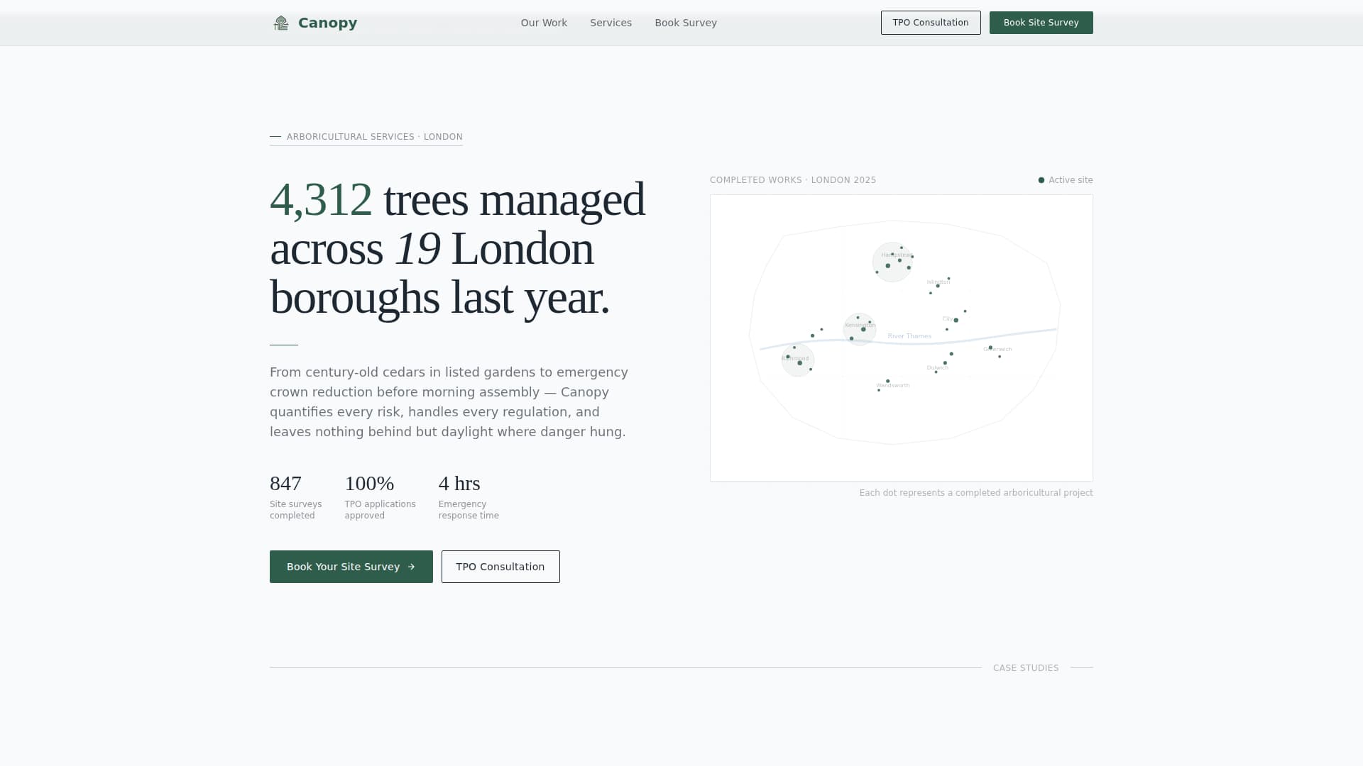 Canopy - Elite Arborist Landing Page Template