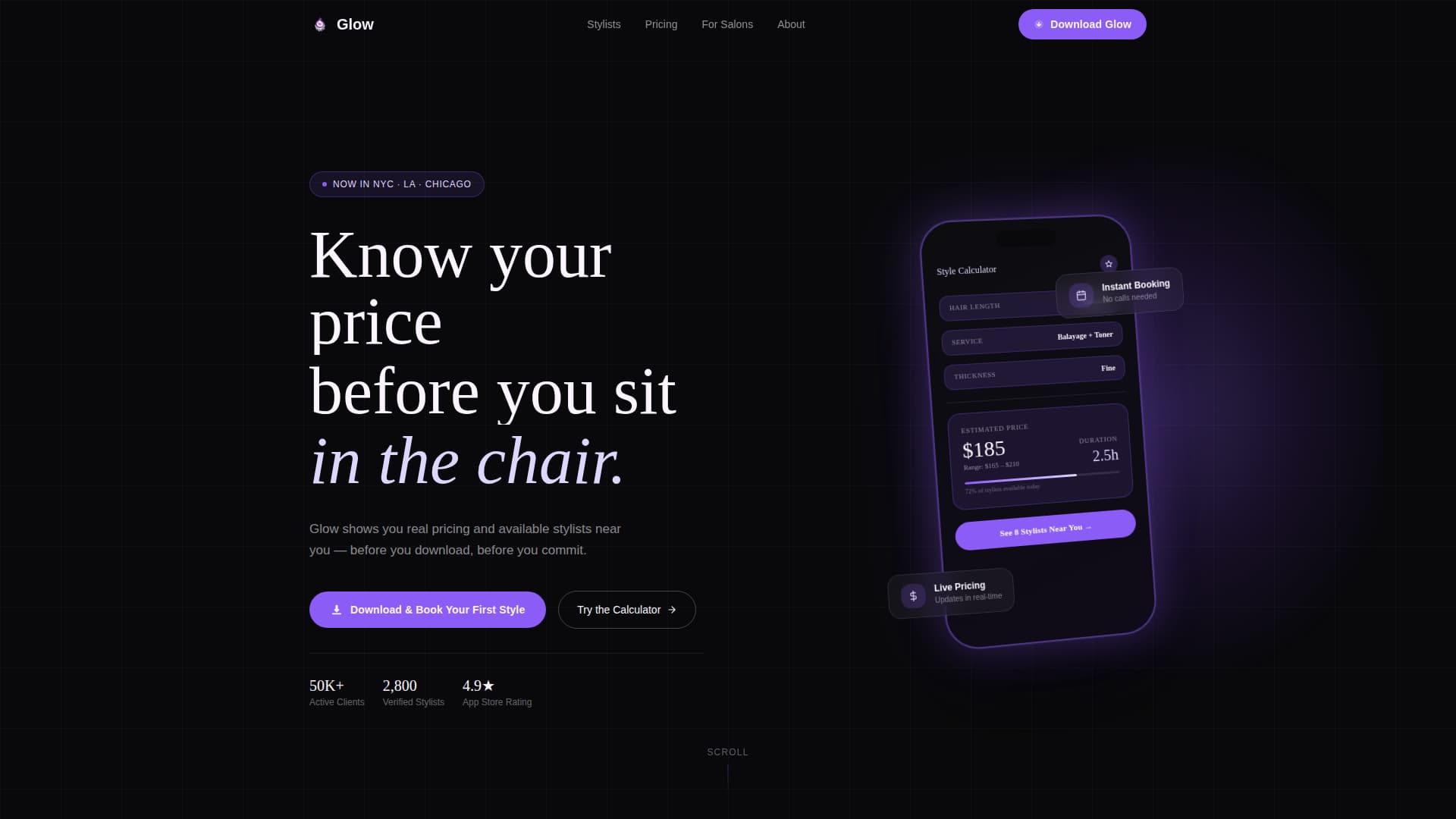 Beauty & Salon Software & SaaS Specialist Booking Website Template
