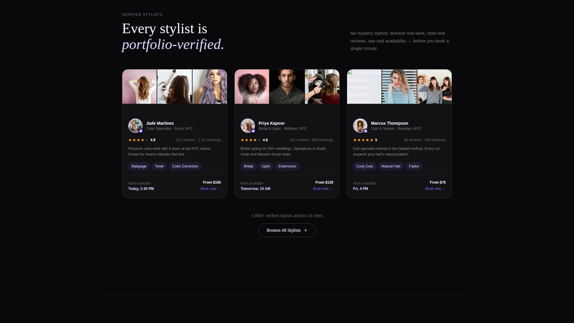 Beauty & Salon Software & SaaS Specialist Booking Website Template