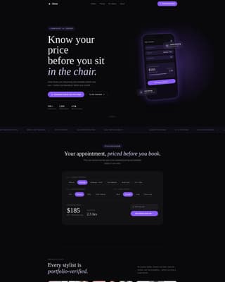 Beauty & Salon Software & SaaS Specialist Booking Website Template