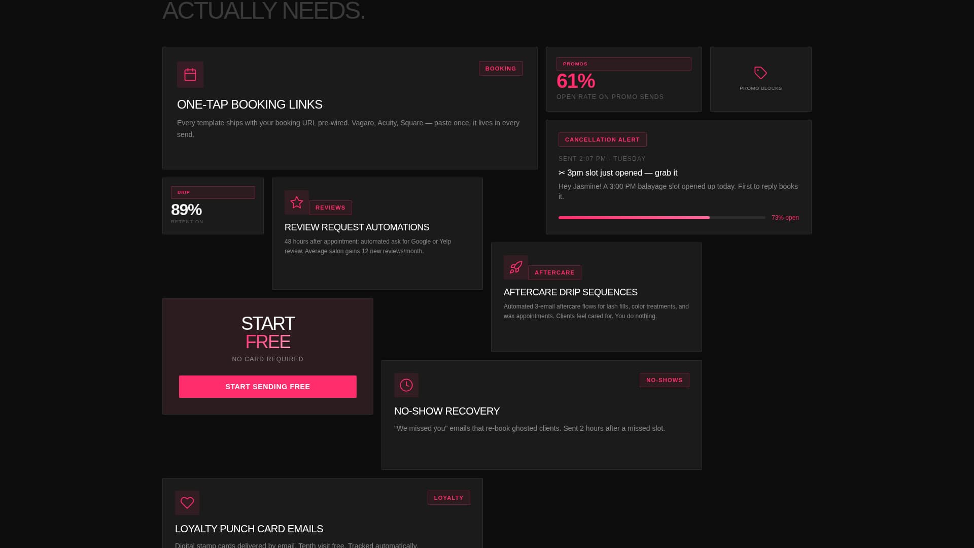 Salon - Effortless Newsletter Landing Page Template