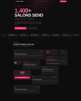 Salon - Effortless Newsletter Landing Page Template