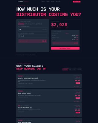 Vanity - Brutalist Beauty Landing Page Template