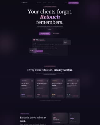 Retouch - Effortless Salon Landing Page Template