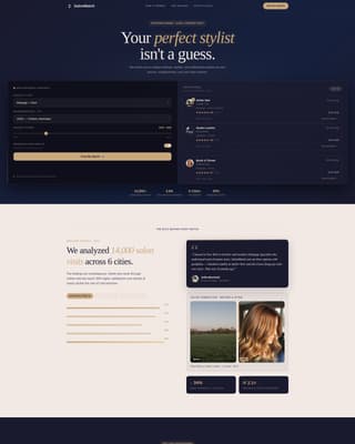 Salonmatch - Intelligent Beauty Landing Page Template