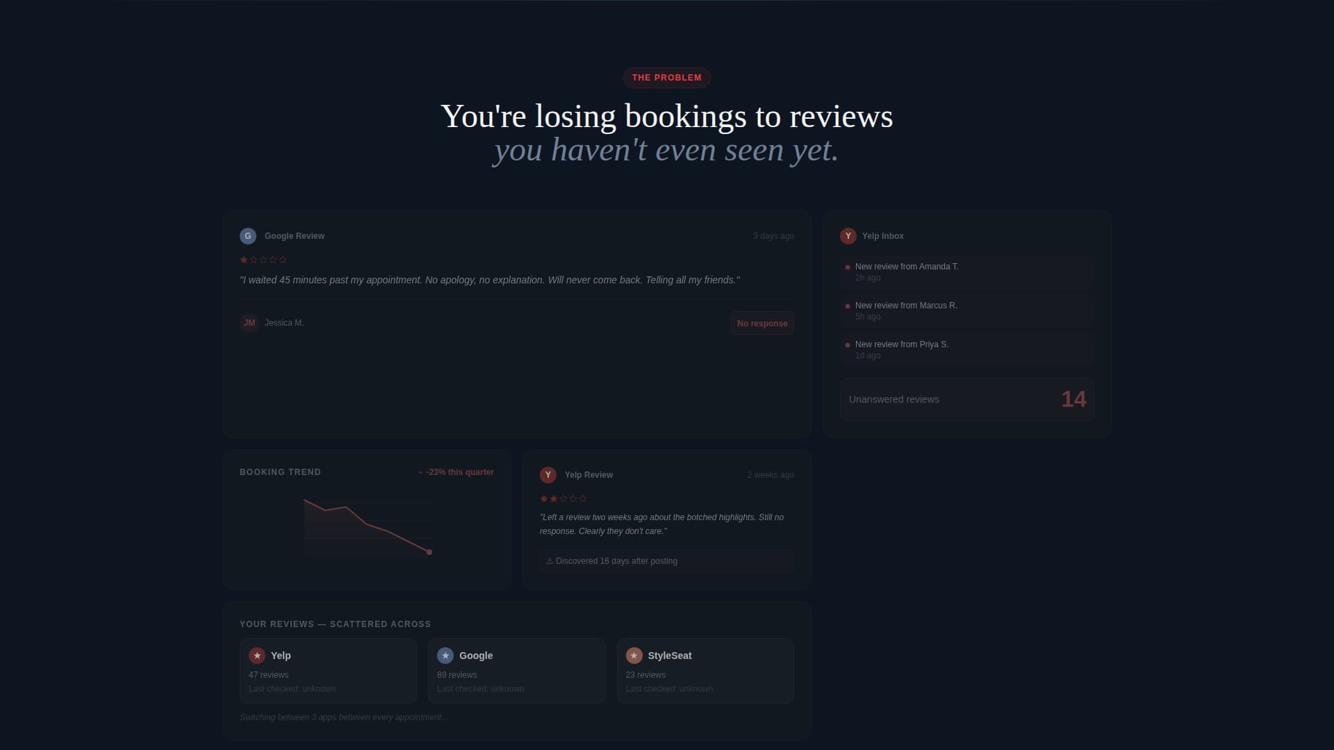 Vanity - Powerful Salonreputation Landing Page Template