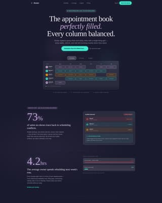 Roster - Powerful Salonscheduling Landing Page Template