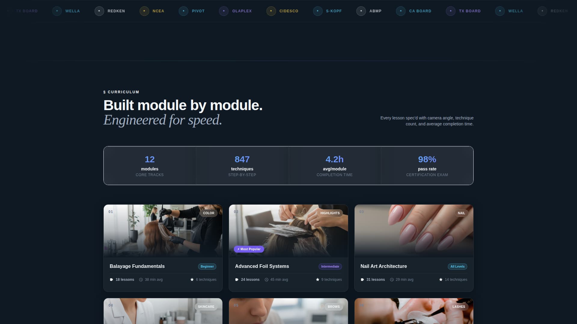 Academy - Polished Cosmetology Landing Page Template
