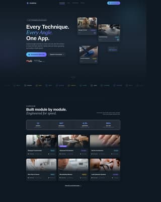 Academy - Polished Cosmetology Landing Page Template