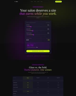 Beauty & Salon Software & SaaS Advanced Booking Website Template