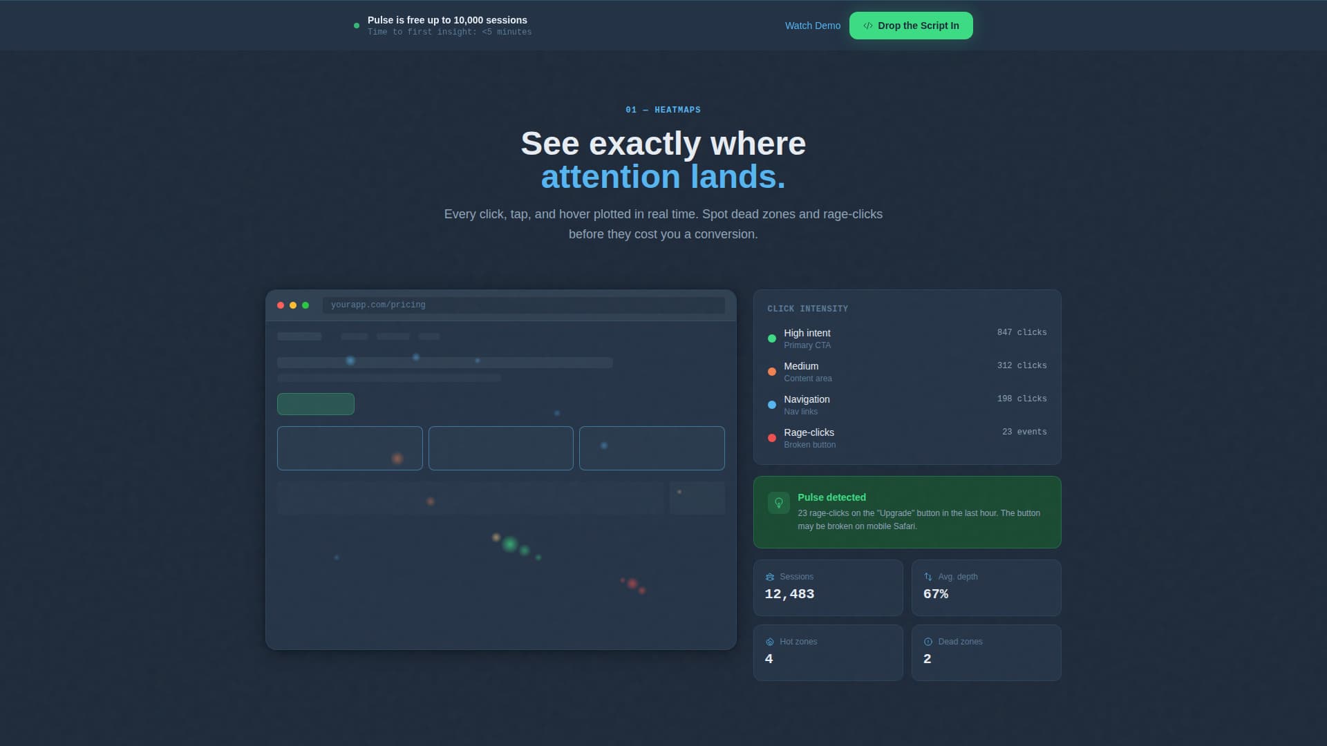 Pulse - Highvelocity Analytics Landing Page Template