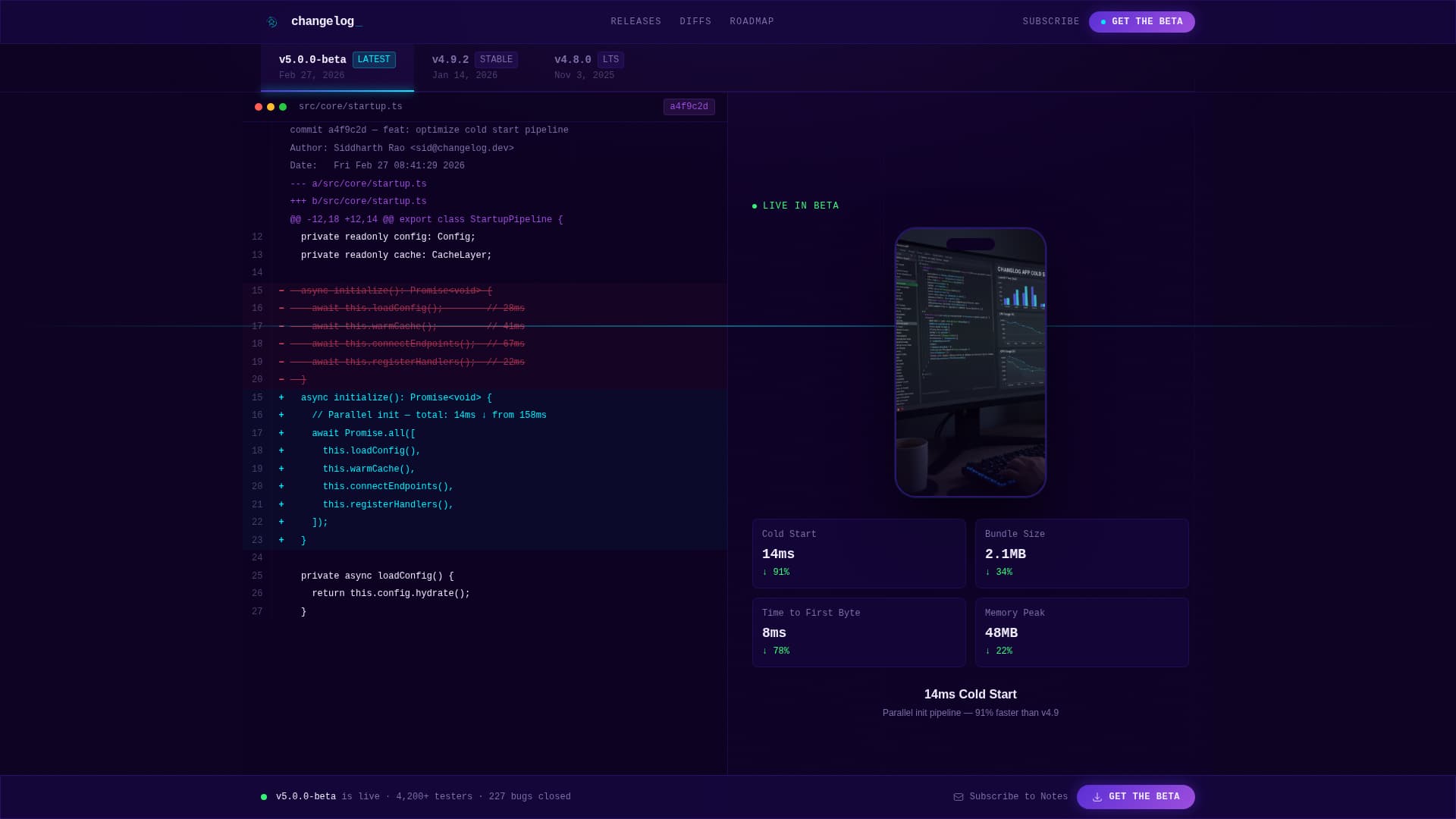 Changelog - Dynamic Beta Landing Page Template
