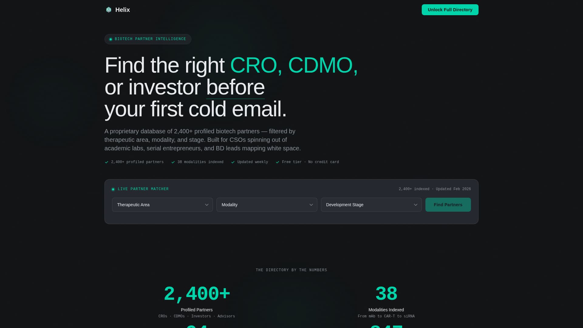 Helix - Powerful Biotech Landing Page Template