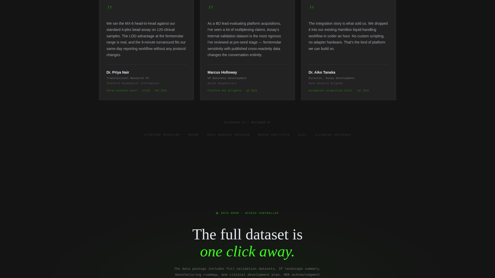 Assay - Precision Biotech Landing Page Template