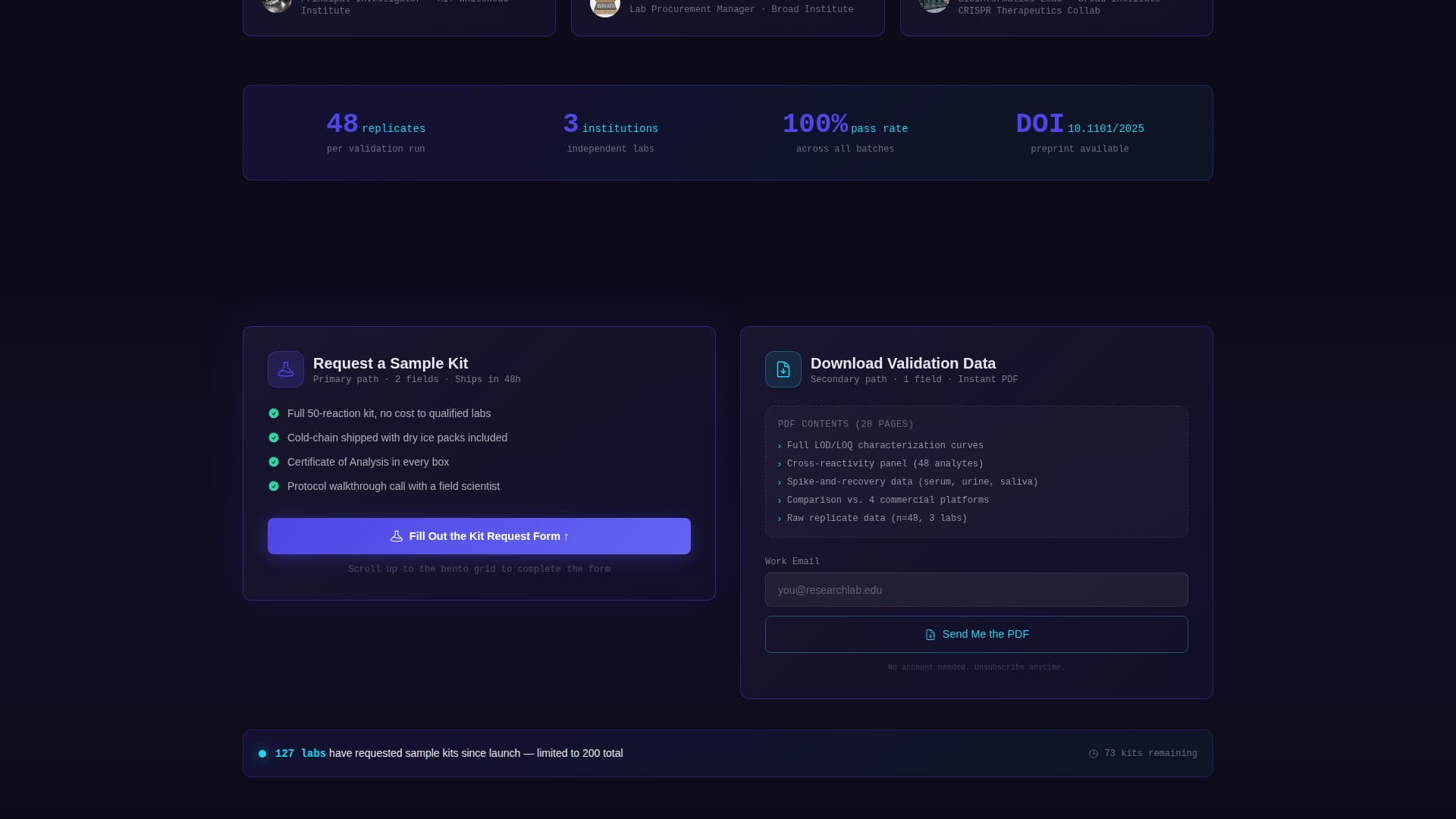Biokit - Precision Biotech Landing Page Template