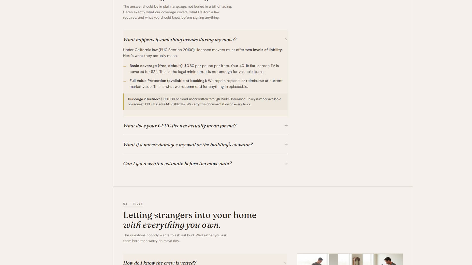 Transport — Licensed Long-Distance Moving Landing Page Template