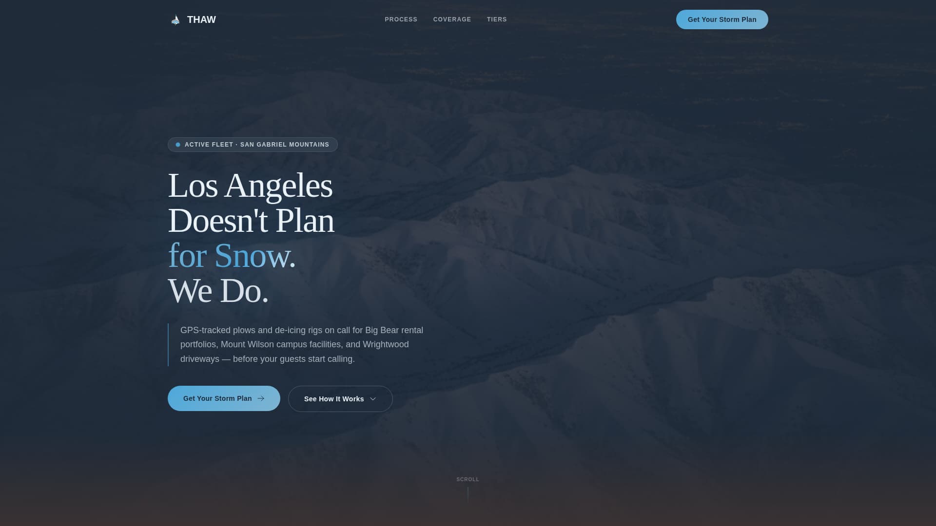 Thaw - Elite Snow Removal Landing Page Template